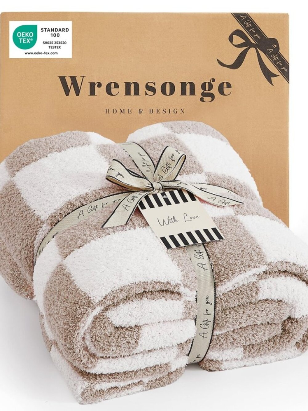 Soft Checkered Throw Blanket for Couch-Cozy Fall Knitted Blankets